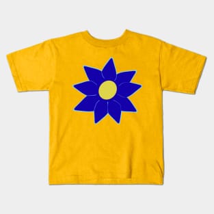 Blue clematis flower Kids T-Shirt